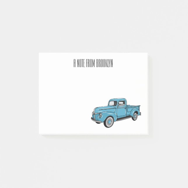 Klassisk serieillustration av pickup post-it block (Framsida)