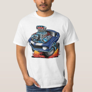Klassisk sextio Tecknad av amerikansk muskelbil T Shirt