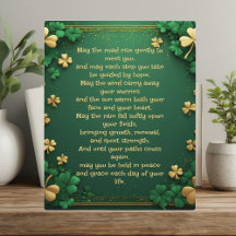 Klassisk Shamrock Keltisk Irländsk Välsignelse Lyc