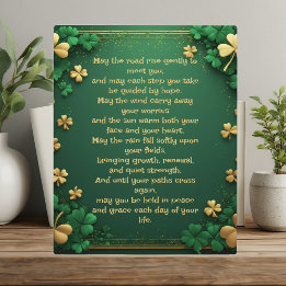 Klassisk Shamrock Keltisk Irländsk Välsignelse Lyc