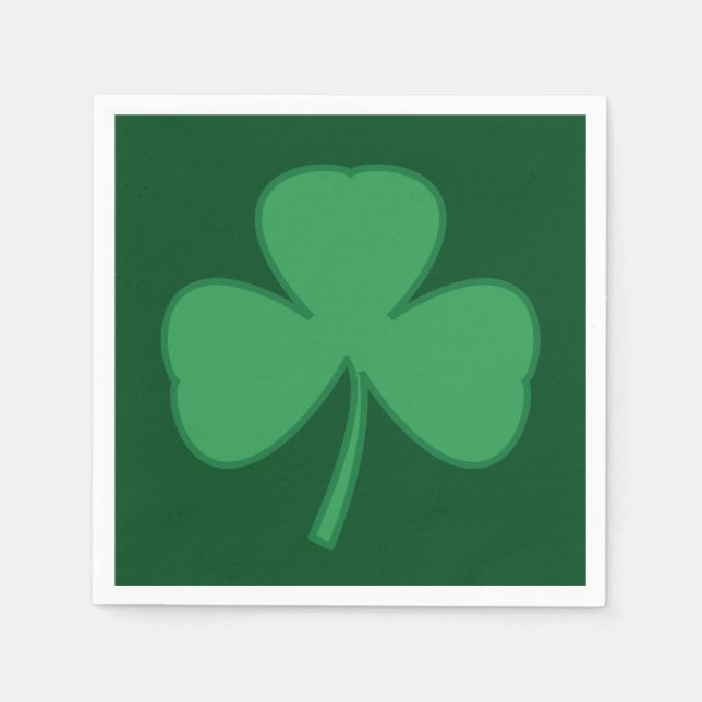 Klassisk Shamrock Napkins Pappersservett (Framsidan)