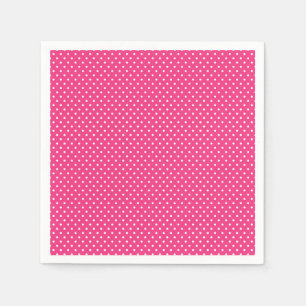 Klassisk Shock rosa och vit polka - punktblöjor Pappersservett