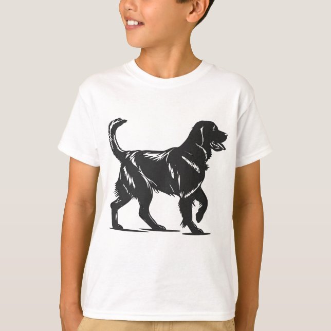 Klassisk silhuett av Hund T-Shirt (Framsida)