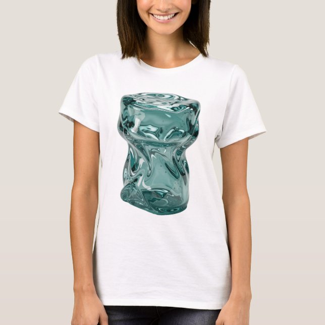 Klassisk Silver ABSTRAKT KONST Design v2 T Shirt (Framsida)