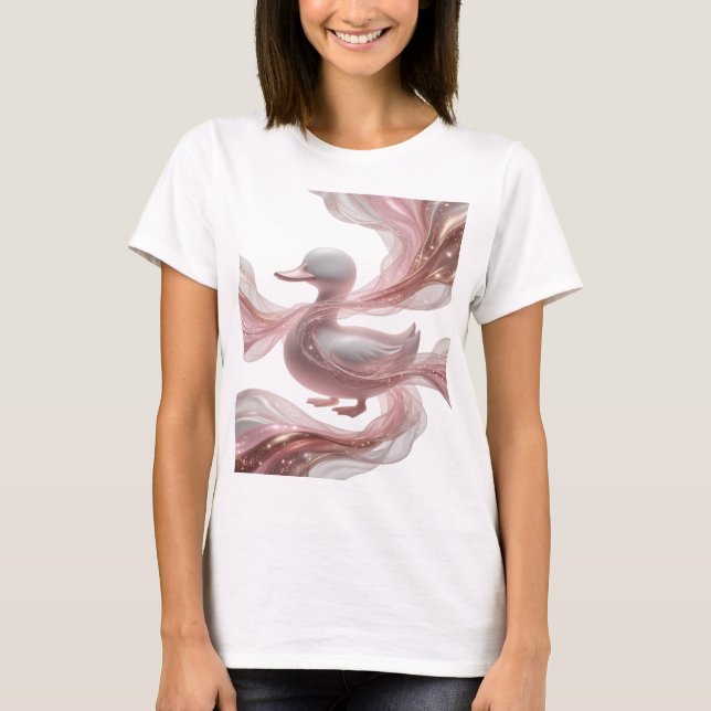 Klassisk Silver ABSTRAKT KONST Grafisk Design T Shirt (Framsida)