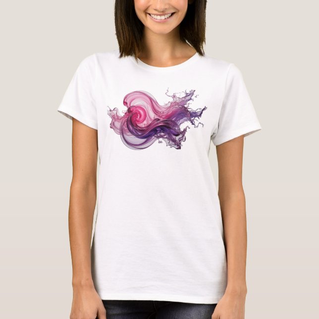 Klassisk Silver ABSTRAKT KONST Grafisk T-shirt (Framsida)