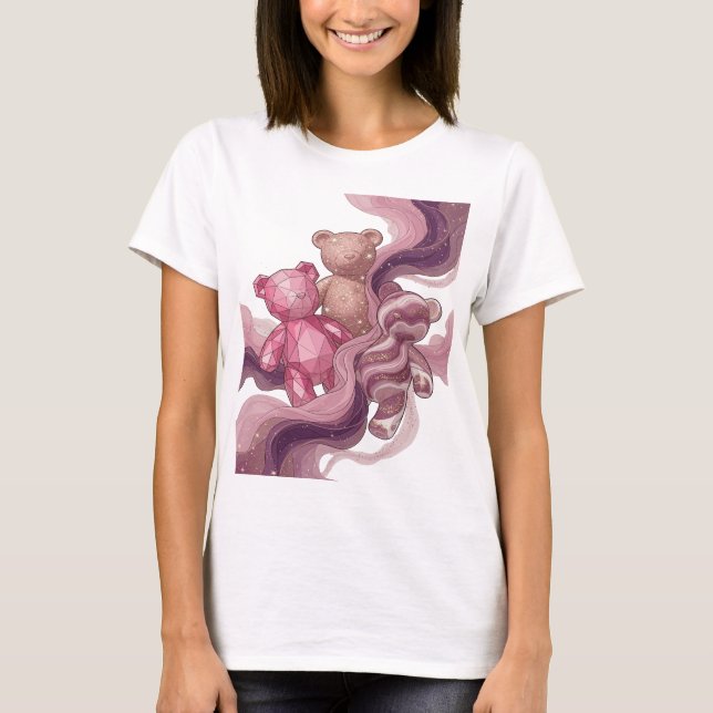 Klassisk Silver ODEKORERAD 3D Text Konst T Shirt (Framsida)