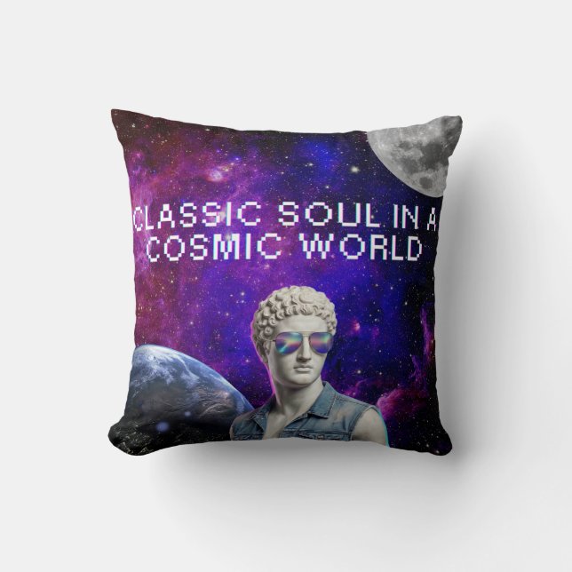 Klassisk själ i en kosmisk värld kudde (Framsida)