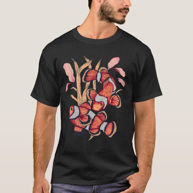 Klassisk sked fiskelock - Röd vit rand T Shirt (Framsida)