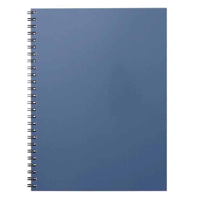 Klassisk skifferblå enfärgad minimalism anteckningsbok (Framsidan)