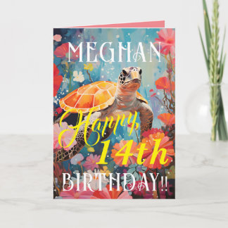 Klassisk sköldpadda och Oceanen Grattis på födelse Kort