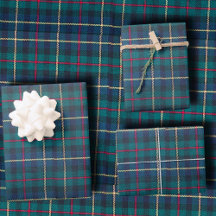 Klassisk skotsk jägare grön och marin klan tartan