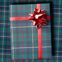 Klassisk skotsk jägare grön och marin klan tartan
