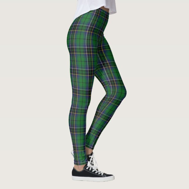Klassisk skotsk Klan MacAlpine MacAlpin Tartan Leggings (Höger)