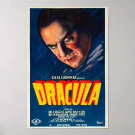 Klassisk skräck måste ha Dracula på muren Poster