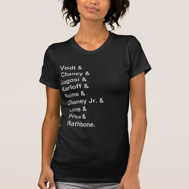 Klassisk skräckfilm Namn T Shirt (Framsida)