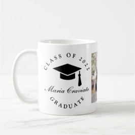 Klassisk skrift examensfest med bild kaffemugg