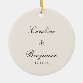 Klassisk skriptElegant Anpassningsbarna Ivory Bröl Julgransprydnad Keramik