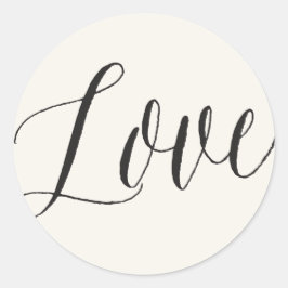 Klassisk skriptkalligrafi i kärlek, grekiska Nycke Runt Klistermärke