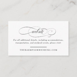 Klassisk skriptstatus Bröllop liten webbplats Tilläggskort