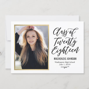 Klassisk skrivbar GRADUERINGSKORT med REDIGERBAR F Meddelande