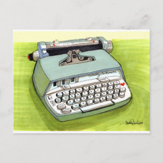 Klassisk skrivmaskin för automatisk matematik vykort