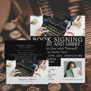 Klassisk skrivmaskin, skrivprogram Bok-signering Reklamblad