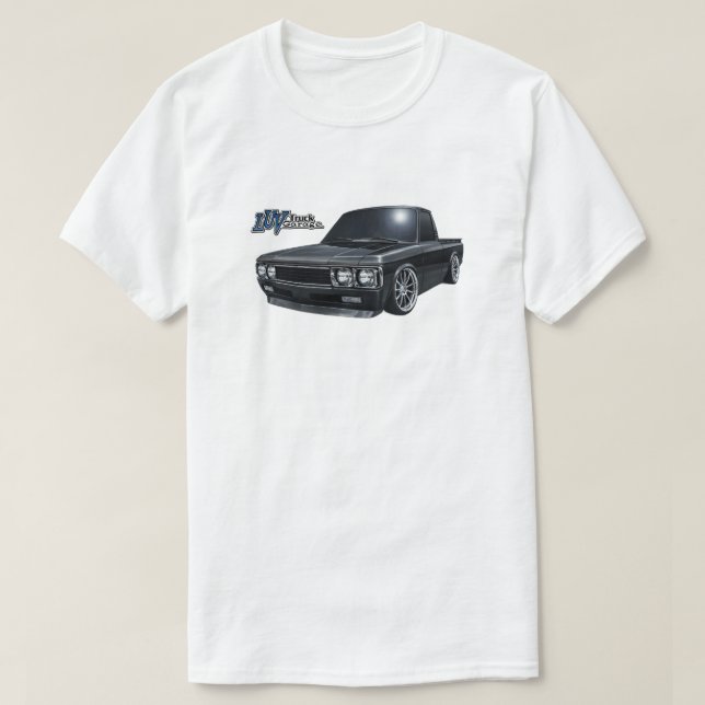 Klassisk Slammad Luv Lastbil i Svart T Shirt (Design framsida)