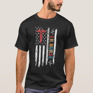 Klassisk slitna flaggan för akutmottagning Er Nur T Shirt