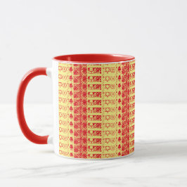 Klassisk slumpmässig design mugg