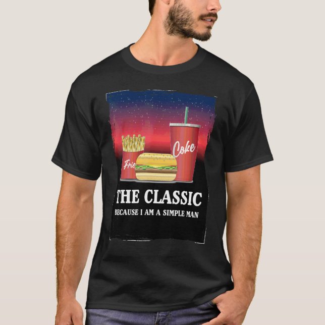 Klassisk snabbmatsupparmning av föda, 80-talets 90 t shirt (Framsida)
