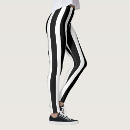 Klassisk Snyggt för svartvitt och vitrandigt Leggings