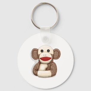 Klassisk Sock monkey Nyckelring