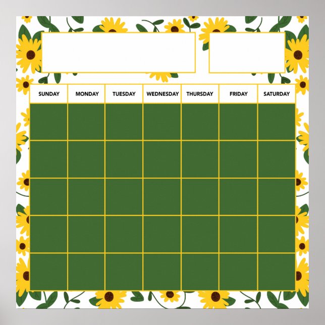 Klassisk solfältslärarekalender poster (Framsidan)