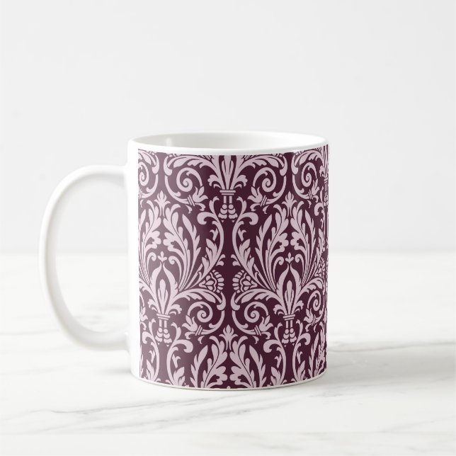 Klassisk, sömlös damm tapet. kaffemugg (Vänster)