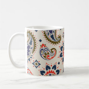Klassisk, sömlös paisley mönster-design. kaffemugg