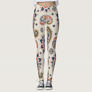 Klassisk, sömlös paisley mönster-design. leggings
