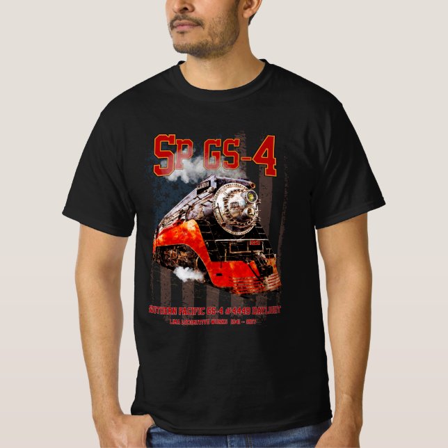Klassisk Southern Pacific GS-4-ånglok T Shirt (Framsida)
