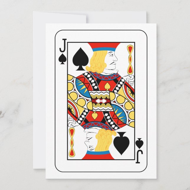 Klassisk Spader Knekt Poker Kort (Framsida)
