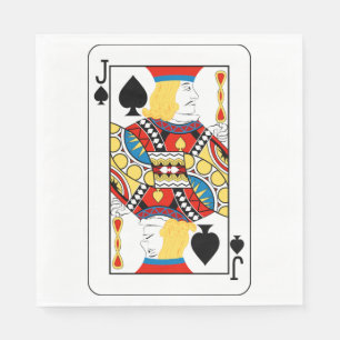 Klassisk Spader Knekt Poker Kort Pappersservett