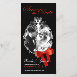 Klassisk Spara av rött kort dagen fotokort