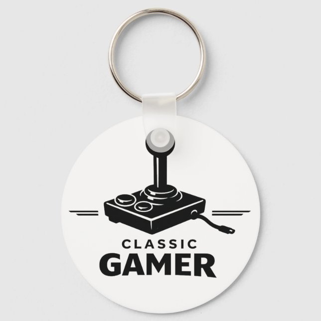 Klassisk spelare Retro Joystick-nyckelring  Nyckelring (Framsida)