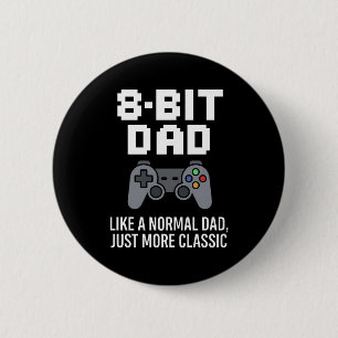 Klassisk spelarstyrenhet med 8 bitar Pappa, design Knapp