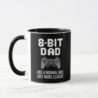 Klassisk spelarstyrenhet med 8 bitar Pappa, design Mugg