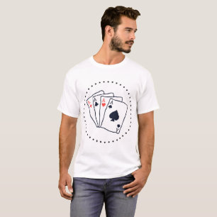 Klassisk spelkort Poker Ess Herr T-Shirt