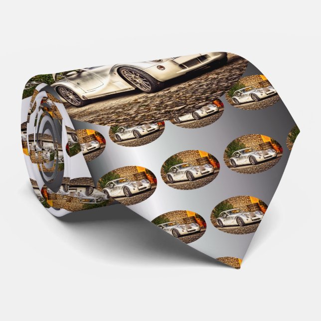 Klassisk sportbil i Silver Slips (Rullad)