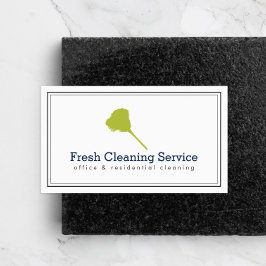 Klassisk Städning Service Feather Duster White Visitkort