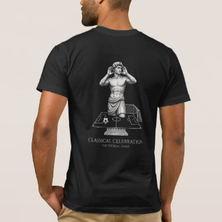 Klassisk staty fotbollsfirande konst t shirt
