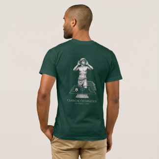 Klassisk staty fotbollsfirande konst t shirt