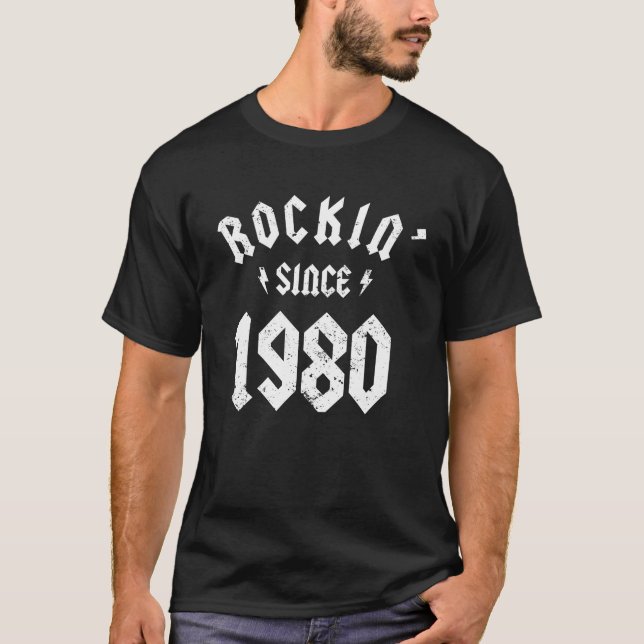 Klassisk Sten 1980, 40:e födelsedagen - Gift i 40  T Shirt (Framsida)